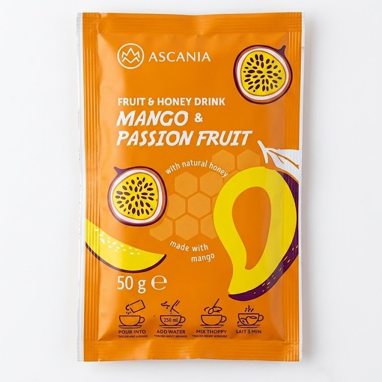 BAUTURA NATURALA CONCENTRATA MIERE MANGO SI FRUCTUL PASIUNII 50GR